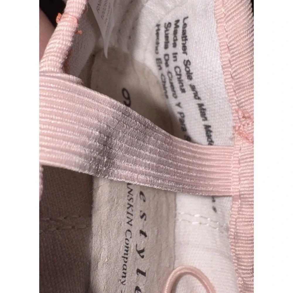 Danskin Ballet Slippers Toddler Girls Sz 9 Dance Pink Full Sole Shoes